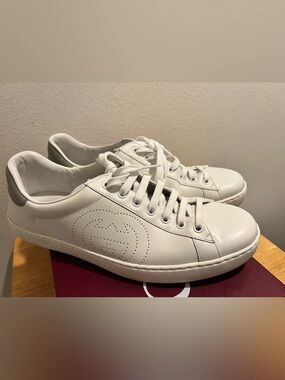 Gucci White Ace Leather Sneakers